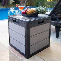 Keter Denali 113 L Garden Storage Box Anthracite - Durable, Stylish, and Weather-resistant