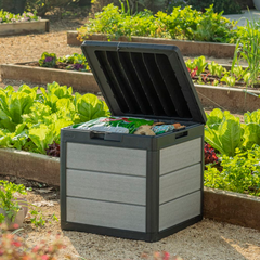 Keter Denali 113 L Garden Storage Box Anthracite - Durable, Stylish, and Weather-resistant