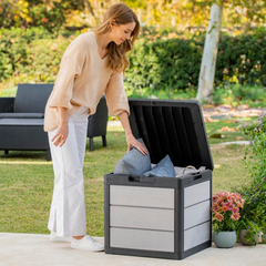 Keter Denali 113 L Garden Storage Box Anthracite - Durable, Stylish, and Weather-resistant