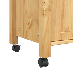 Kitchen Trolley 60x40x90 cm | Solid Pine Wood, Vintage Style, Ample Storage & Easy Mobility