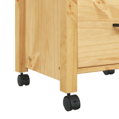 Kitchen Trolley - 48x40x90 cm - Solid Pine Wood - Stylish & Durable Rolling Cart for Kitchen Storage