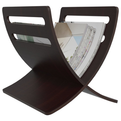 Wooden Magazine Rack Floor Standing Brown - Stylish and Practical Storage Solution