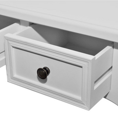 Dressing Console Table with Three Drawers White - Stylish and Functional