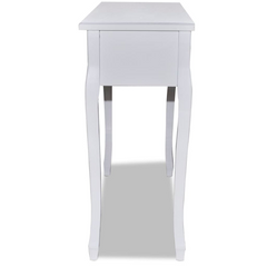 Dressing Console Table with Three Drawers White - Stylish and Functional