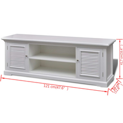 TV Stand White Wood - Elegant, Sturdy and Stylish