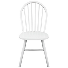 Dining Chairs 4 pcs - White Solid Rubber Wood | Rustic Charm & Durability