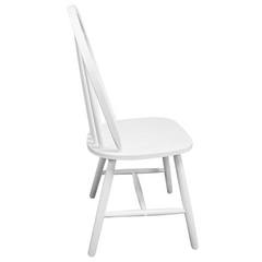 Dining Chairs 4 pcs - White Solid Rubber Wood | Rustic Charm & Durability