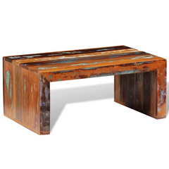 Coffee Table Reclaimed Wood - Vintage Retro Style | Solid Wood | Handmade