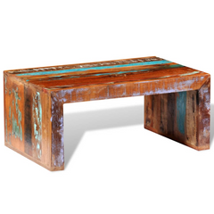 Coffee Table Reclaimed Wood - Vintage Retro Style | Solid Wood | Handmade