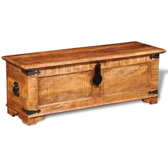 Handmade Rough Mango Wood Storage Chest - Rustic, Durable & Unique