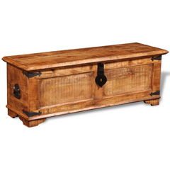 Handmade Rough Mango Wood Storage Chest - Rustic, Durable & Unique