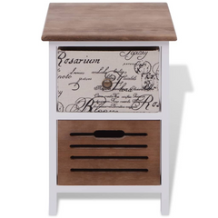 Bedside Cabinets 2 pcs Wood - Country House Style, Rustic Charm