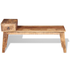 Bench with Drawer Solid Mango Wood 120x36x60 cm