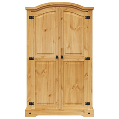 Wardrobe Mexican Pine Corona Range 2 Doors - Rustic Charm for Your Bedroom | vidaXL.com