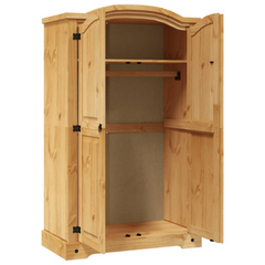 Wardrobe Mexican Pine Corona Range 2 Doors - Rustic Charm for Your Bedroom | vidaXL.com