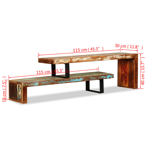 TV Stand Solid Reclaimed Wood - Vintage Charm and Multi-functional Design