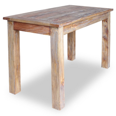 Solid Mahogany Wood Dining Table 120x60x77 cm - Rustic Charm & Durability