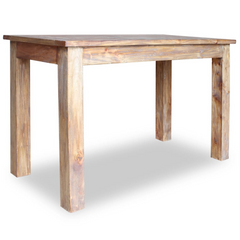 Solid Mahogany Wood Dining Table 120x60x77 cm - Rustic Charm & Durability