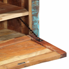 Solid Reclaimed Wood Shoe Storage Bench - Vintage Style with Dual Compartments