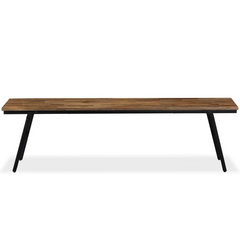 Bench Reclaimed Teak and Steel 160x35x45 cm