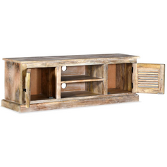 TV Cabinet Solid Mango Wood - Vintage Style and Durable Construction