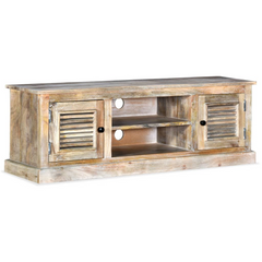 TV Cabinet Solid Mango Wood - Vintage Style and Durable Construction