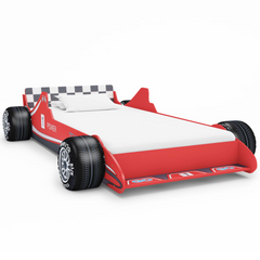 Children's Race Car Bed 90x200 cm Red – Fun & Safe Sleep Solution for Kids