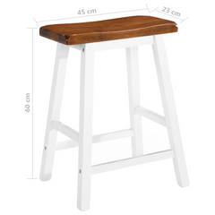 Bar Table and Stool Set - 3 Piece Solid Wood Furniture for Home, Bar, or Restaurant