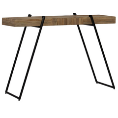 Console Table Reclaimed Teak - Stylish Industrial Design - 120x35x81 cm