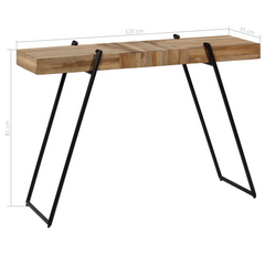 Console Table Reclaimed Teak - Stylish Industrial Design - 120x35x81 cm