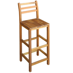 7-Piece Bar Table and Chair Set | Solid Acacia Wood | Rustic Design for Home, Bar, and Cafe