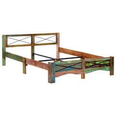 Bed Frame without Mattress Solid Reclaimed Wood 160x200 cm