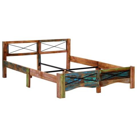 Bed Frame without Mattress Solid Reclaimed Wood 160x200 cm