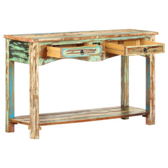 Console Table - Solid Reclaimed Wood | Elegant Vintage Charm