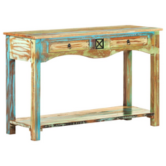 Console Table - Solid Reclaimed Wood | Elegant Vintage Charm