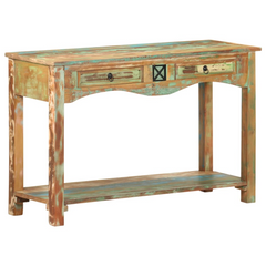 Console Table - Solid Reclaimed Wood | Elegant Vintage Charm