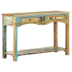 Console Table - Solid Reclaimed Wood | Elegant Vintage Charm