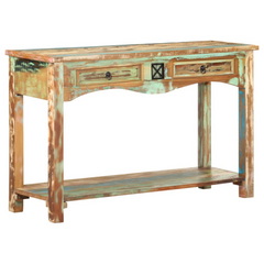 Console Table - Solid Reclaimed Wood | Elegant Vintage Charm