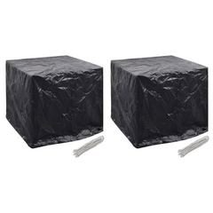 2 pcs Garden Water Tank Covers with 8 Eyelets, 116x100x120 cm - Durable, UV & Water-Resistant, Perfect for 1000L Tanks