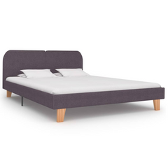 Bed Frame without Mattress Taupe Fabric 150x200 cm King Size