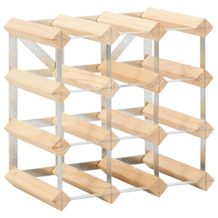 Solid Pinewood Wine Rack - Store Up to 12 Bottles with Rustic Charm