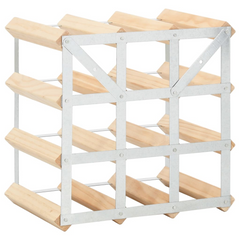 Solid Pinewood Wine Rack - Store Up to 12 Bottles with Rustic Charm