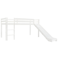 Children's Loft Bed Frame with Slide & Ladder | Pinewood | 97x208 cm