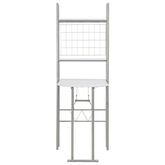 3 Piece Folding Dining Set with Storage Rack - Stylish, Compact, and Functional White Dining Furniture