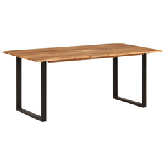 Dining Table 180x90x76 cm Solid Acacia Wood - Industrial and Rustic Style