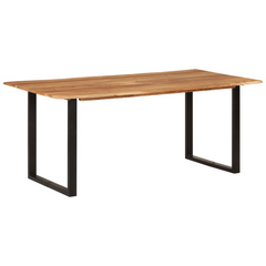 Dining Table 180x90x76 cm Solid Acacia Wood - Industrial and Rustic Style