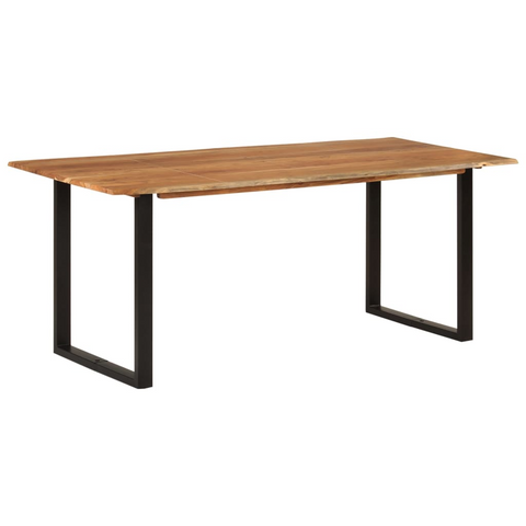 Dining Table 180x90x76 cm Solid Acacia Wood - Industrial and Rustic Style