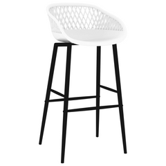 7 Piece Bar Set White - Modern & Stylish Bar Table and Stool Set for Home, Garden, Pub, or Restaurant