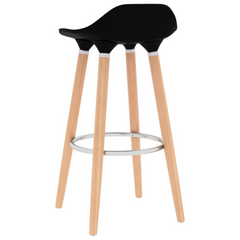 3 Piece Bar Set - Sleek Black Bar Table and Stools for Modern Living Spaces