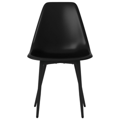 Dining Chairs 6 pcs Black PP - Minimalist Style, Easy to Clean